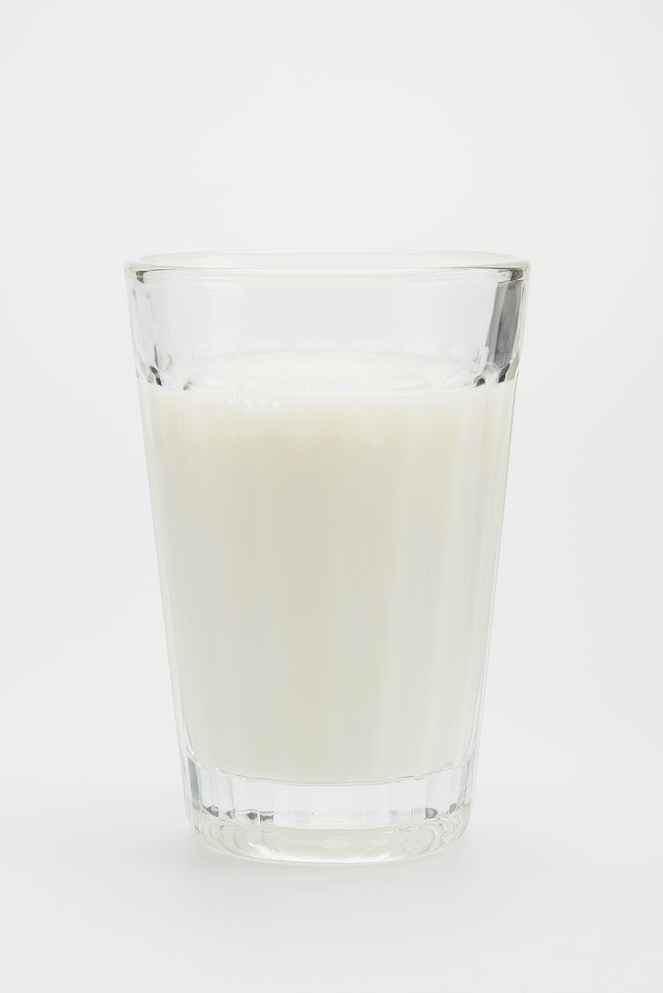 A glass of milk