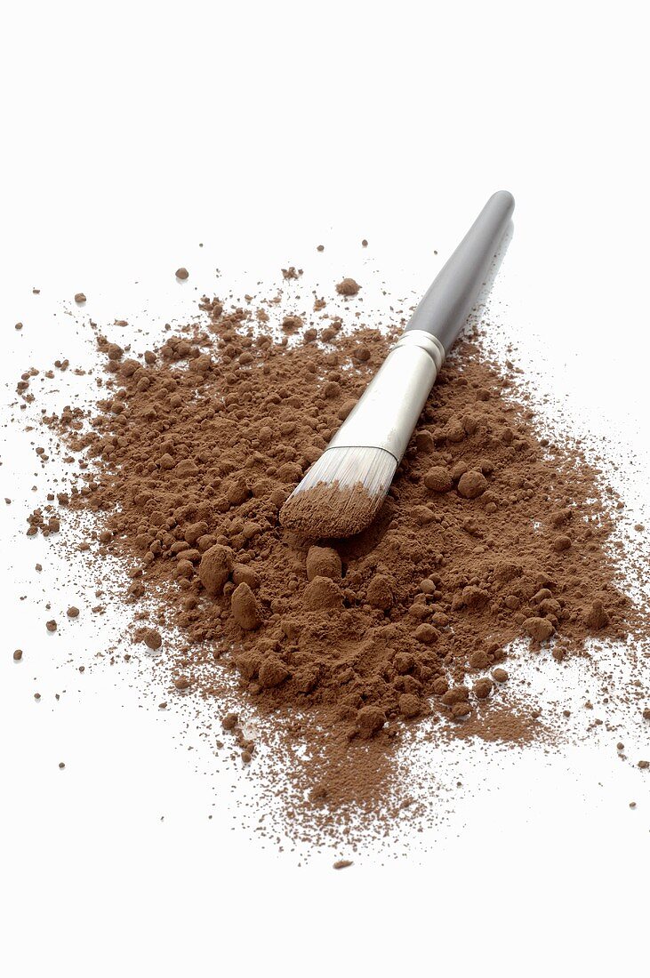 Cocoa powder with brush