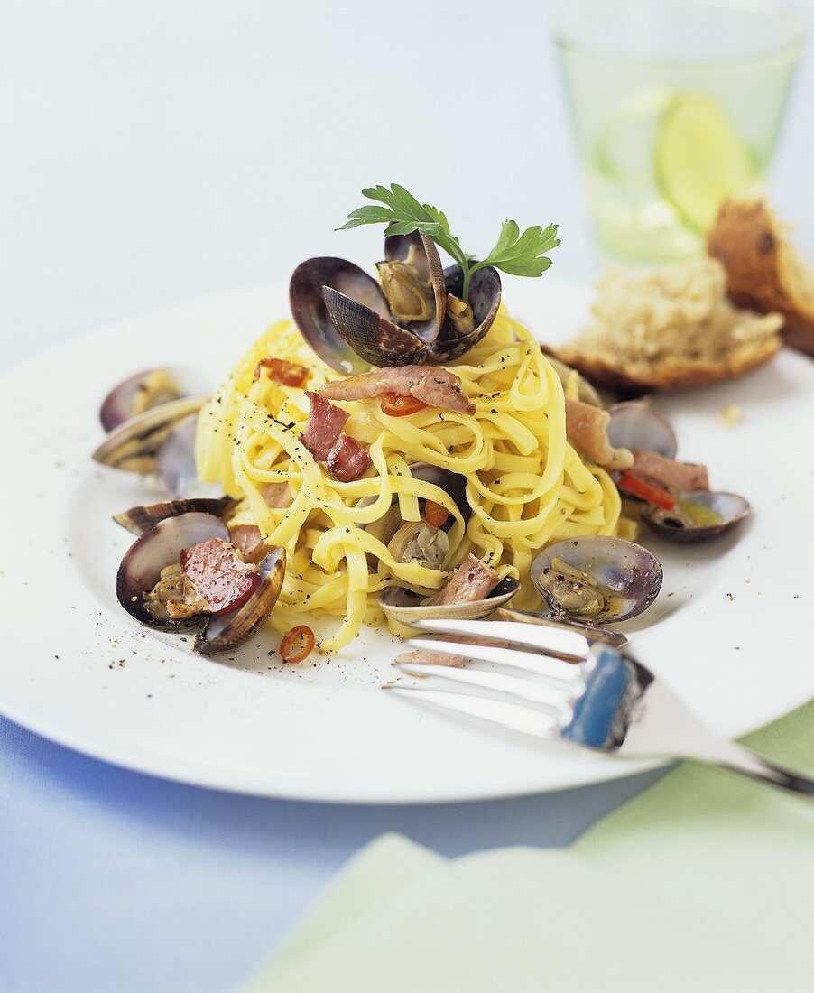 Tagliatelle mit Meeresfrüchten