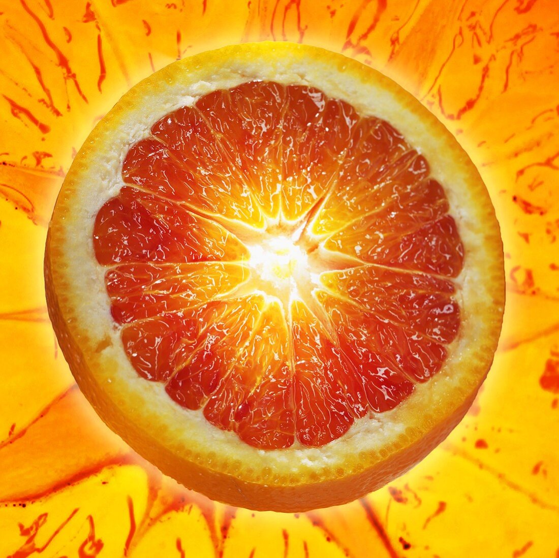 A slice of blood orange