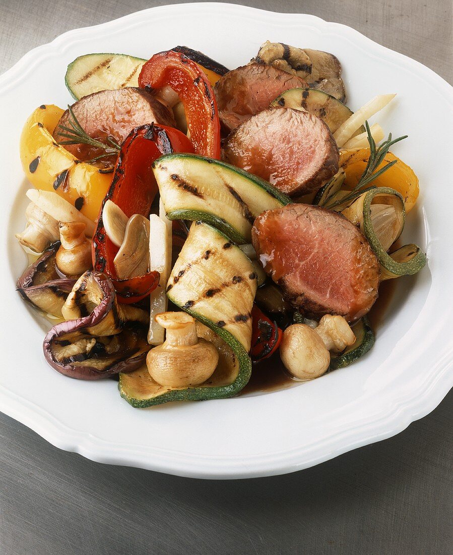 Fillet of pork with grilled vegetables