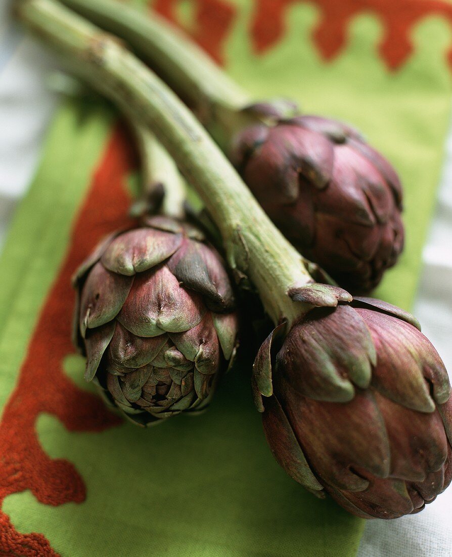 Three artichokes