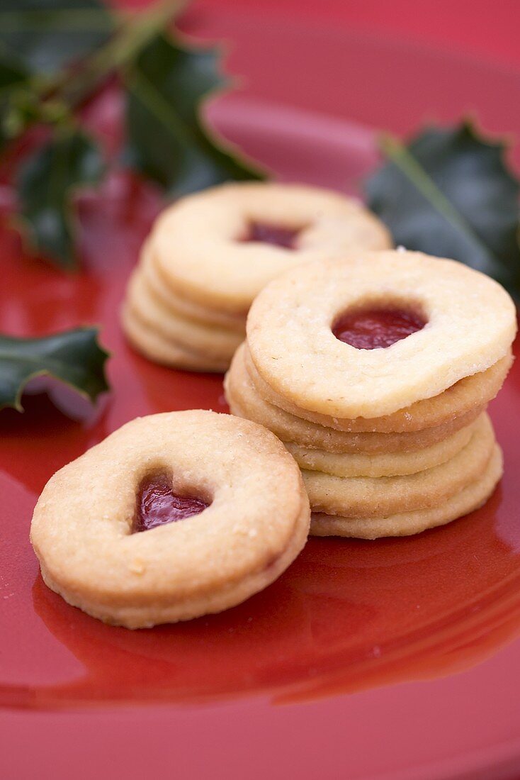 Jam-filled biscuits