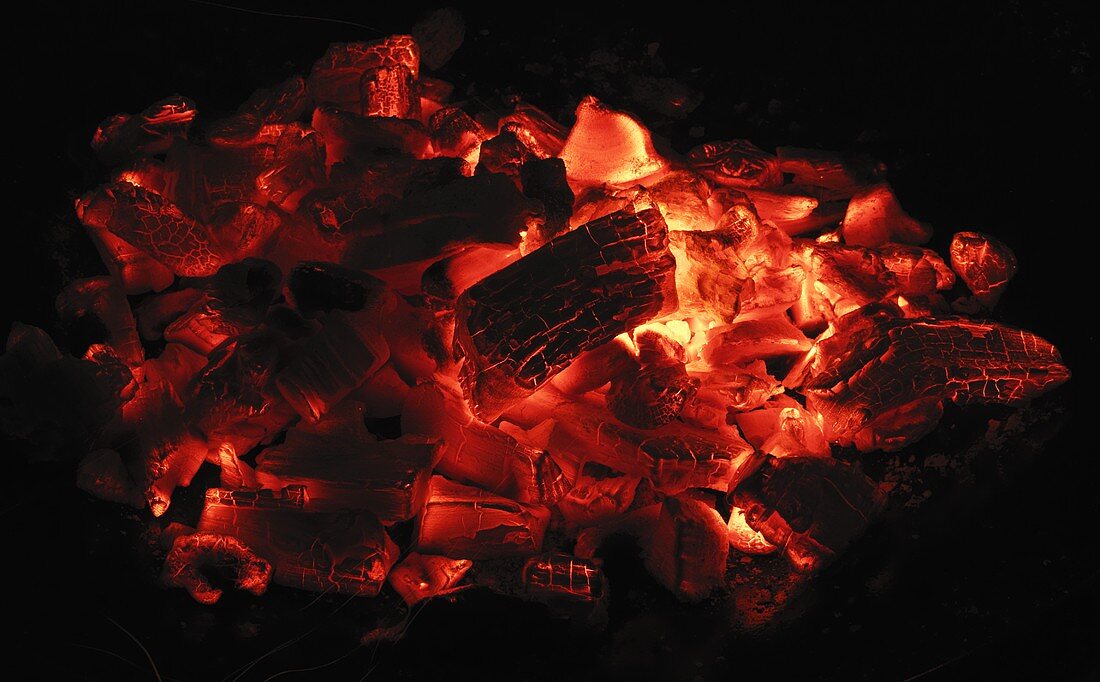 Charcoal embers