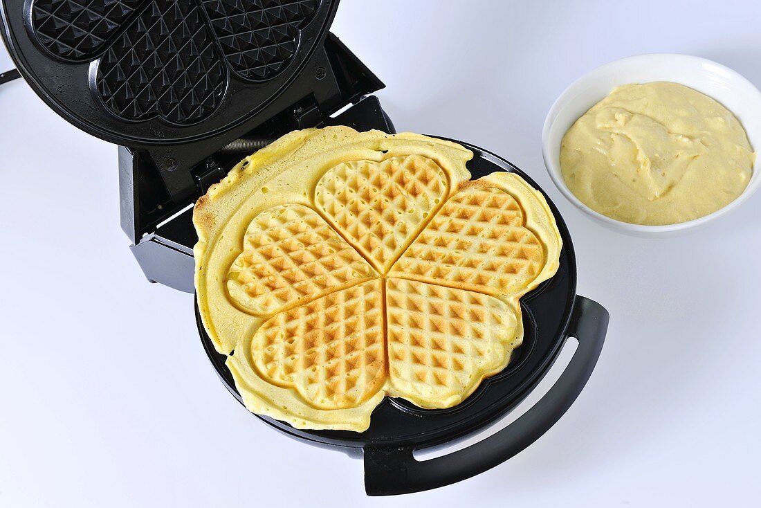 Waffles in a waffle iron