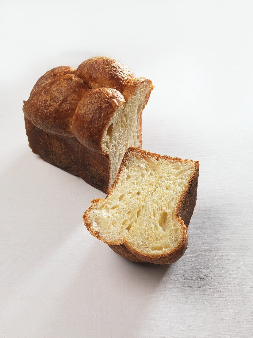 Brioche, aufgeschnitten