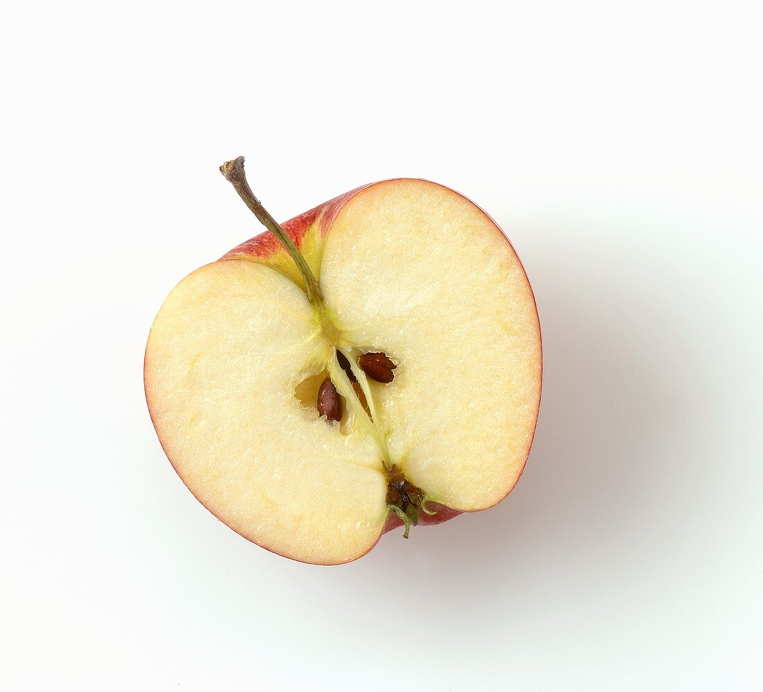 Half an apple, seen from above
