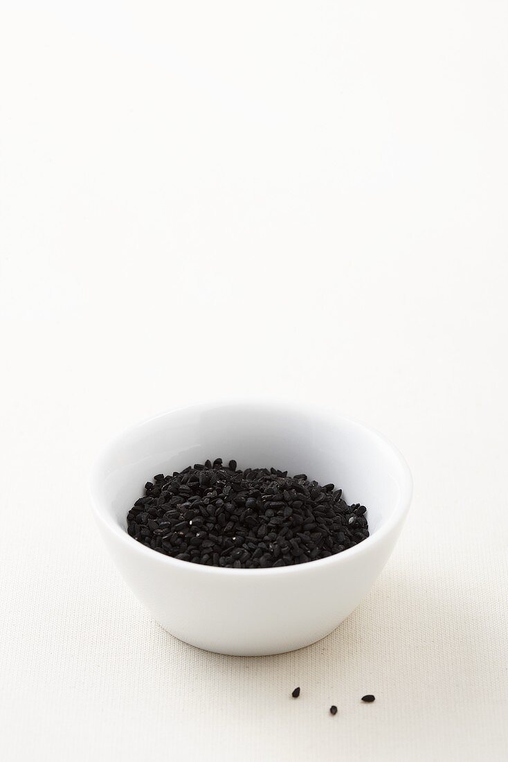 A bowl of black cumin