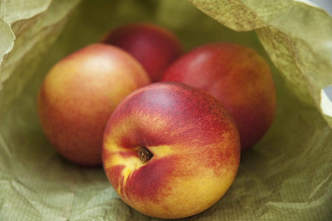 Nectarines in a paper bag