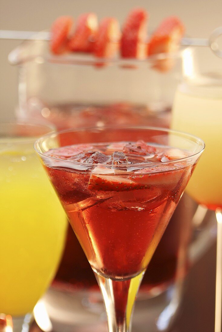 Erdbeer-Rosen-Cocktail