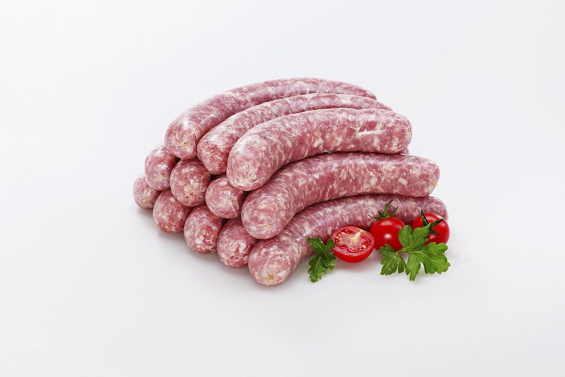 Raw sausages (Bratwurst)