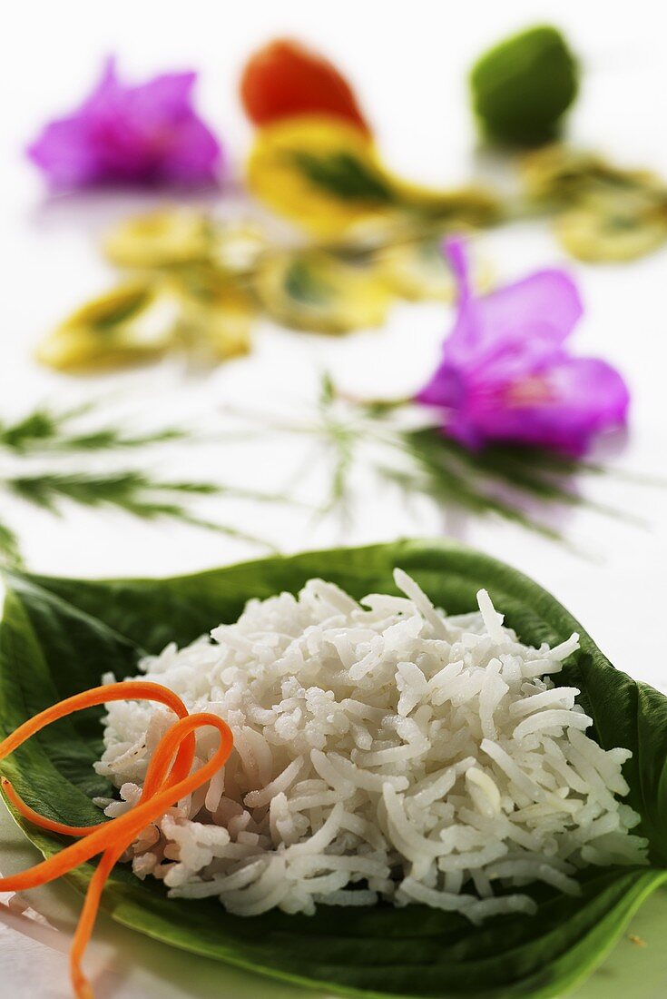 Basmati rice with chilli strips