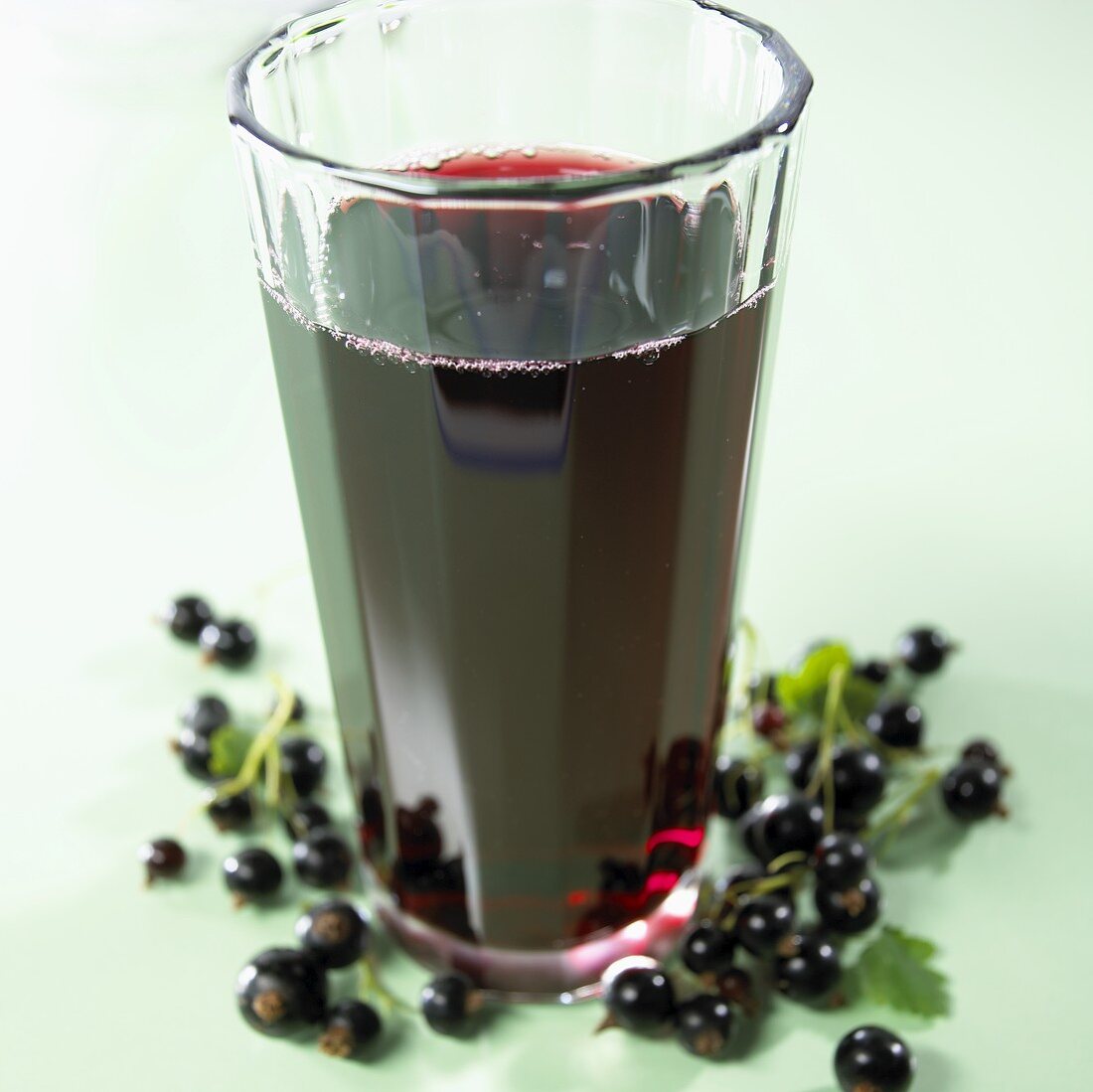 A glass of blackcurrant juice