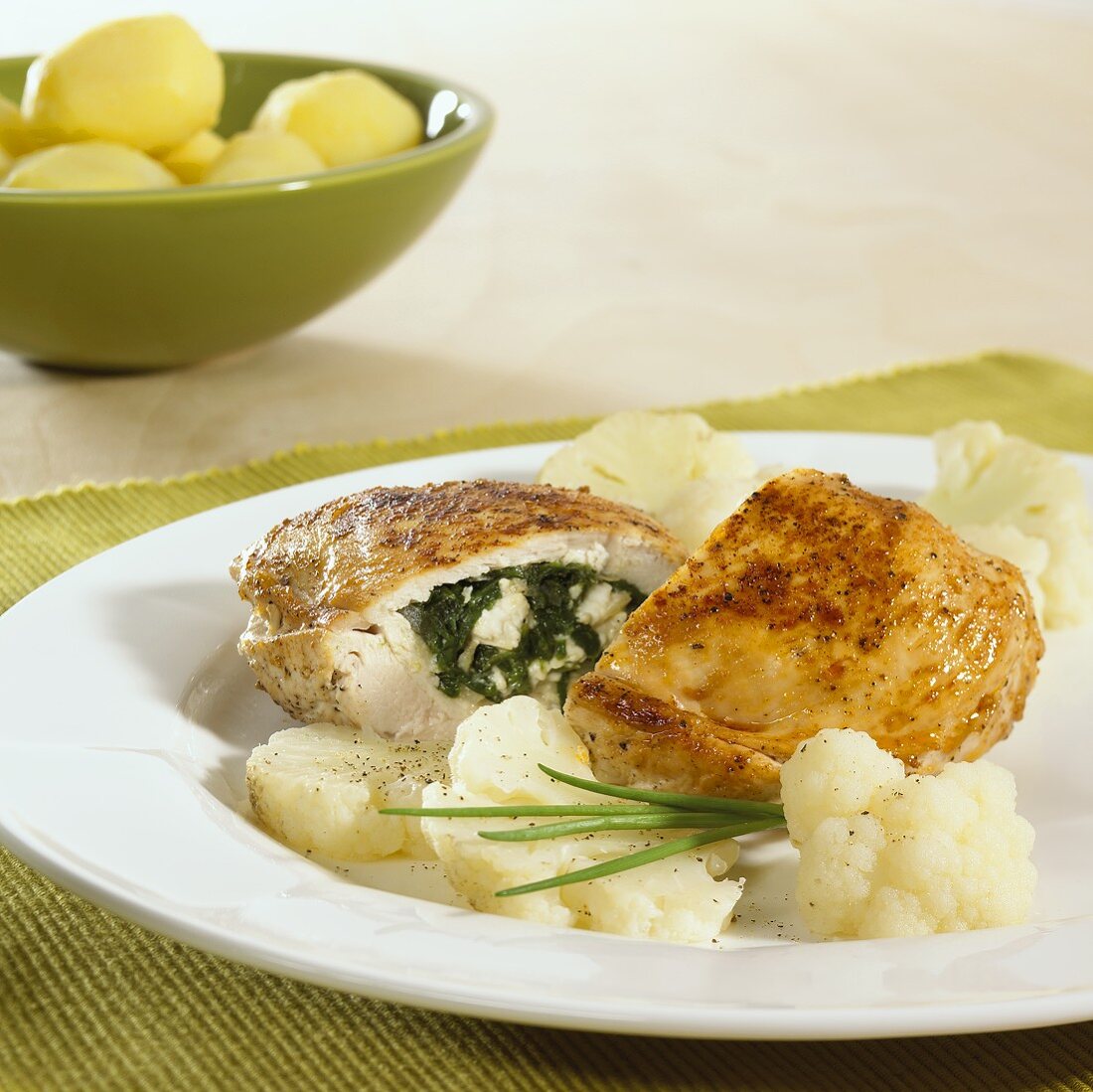 Chicken breast stuffed with spinach