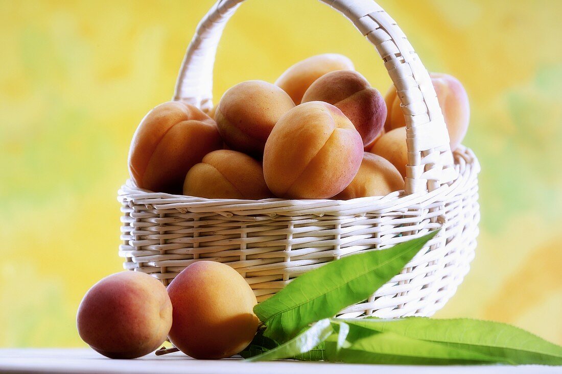 Apricots in a basket