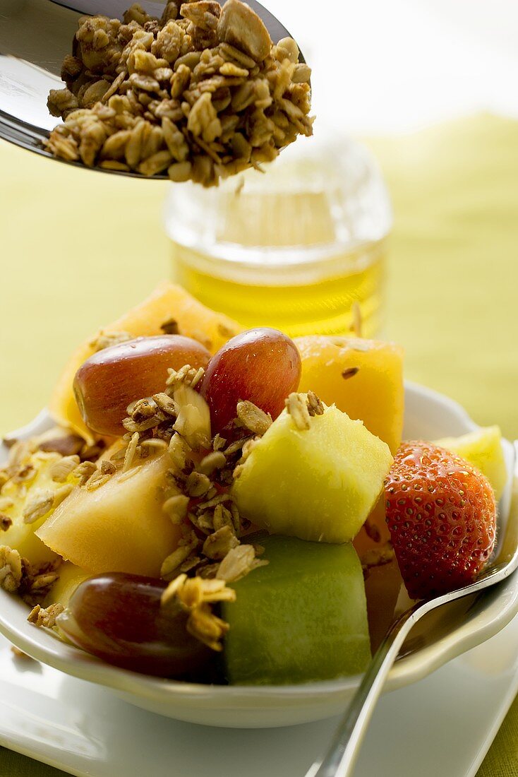 Muesli with mixed fruit and cereal