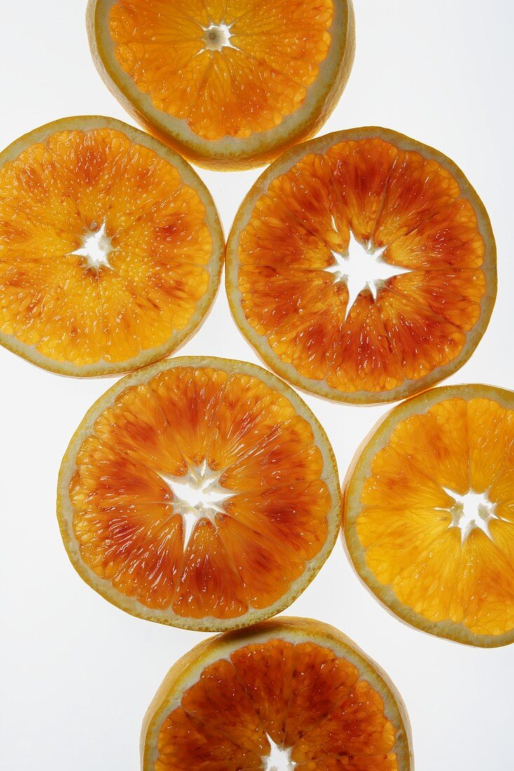 Slices of blood orange, variety 'Tarocco'