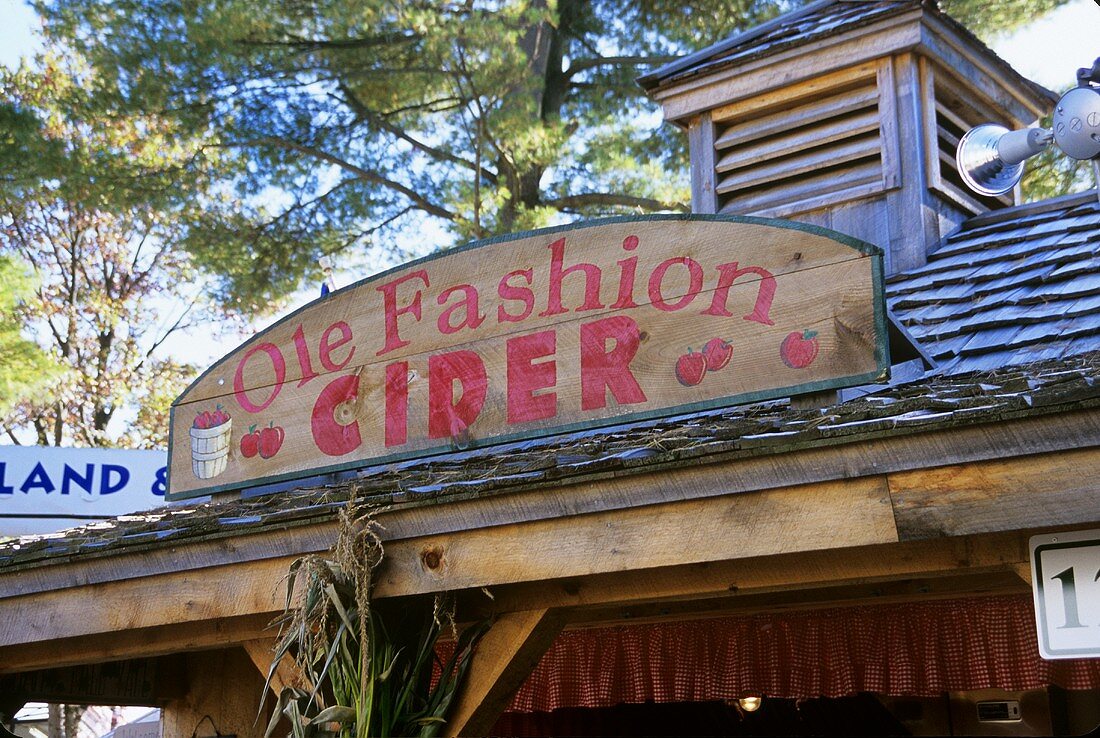 Wooden Old Fashion Cider Sign