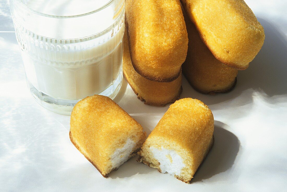 Twinkies with a Glass of Milk