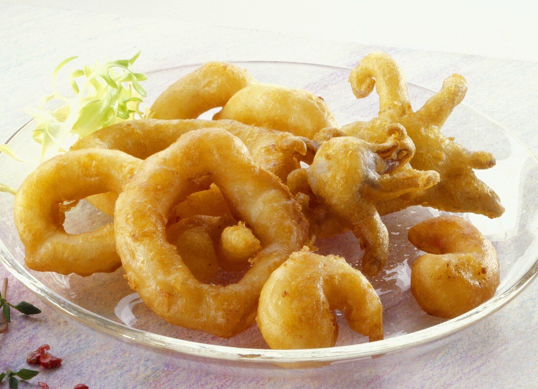 Deep-fried seafood