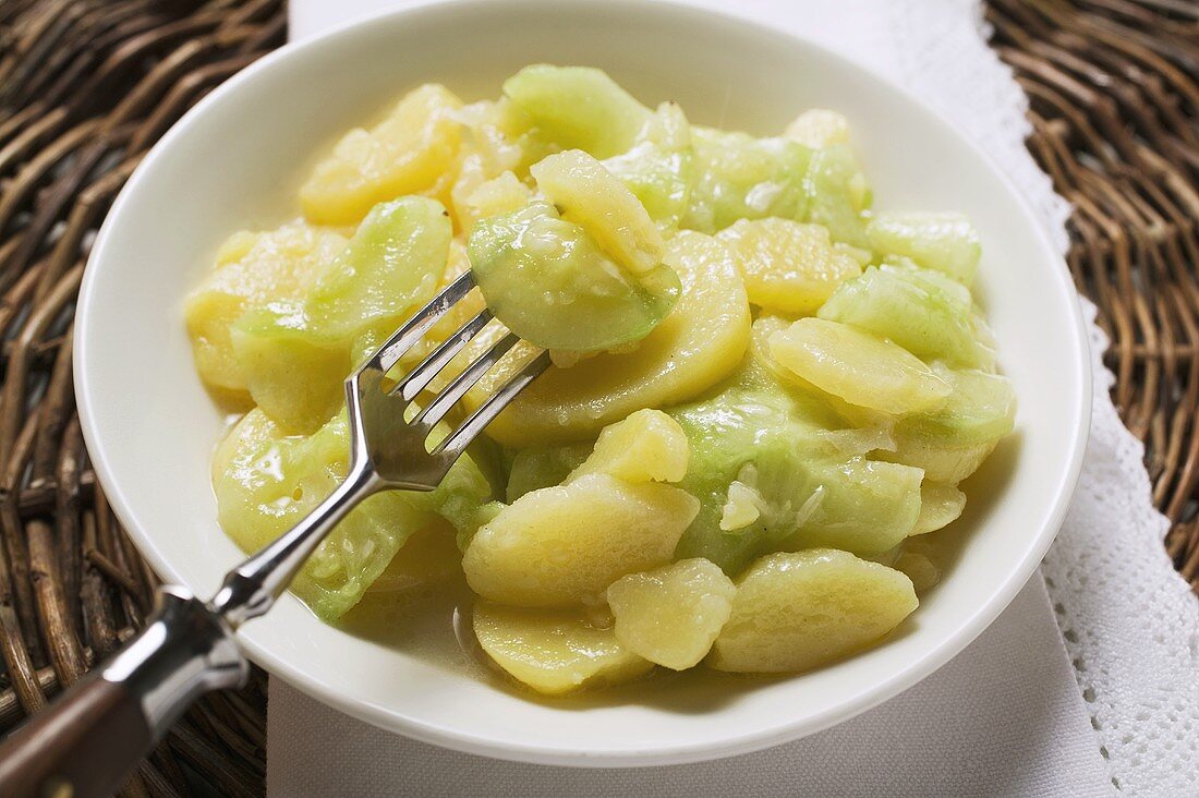 Potato and cucumber salad