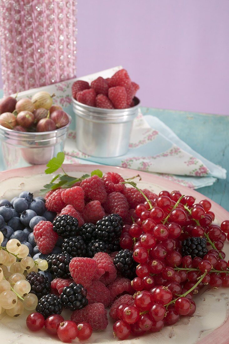 Mixed berries on a plate