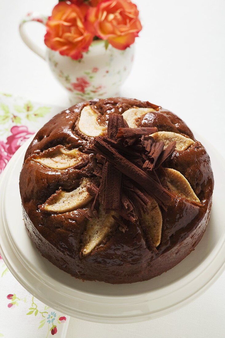 Chocolate pear cake