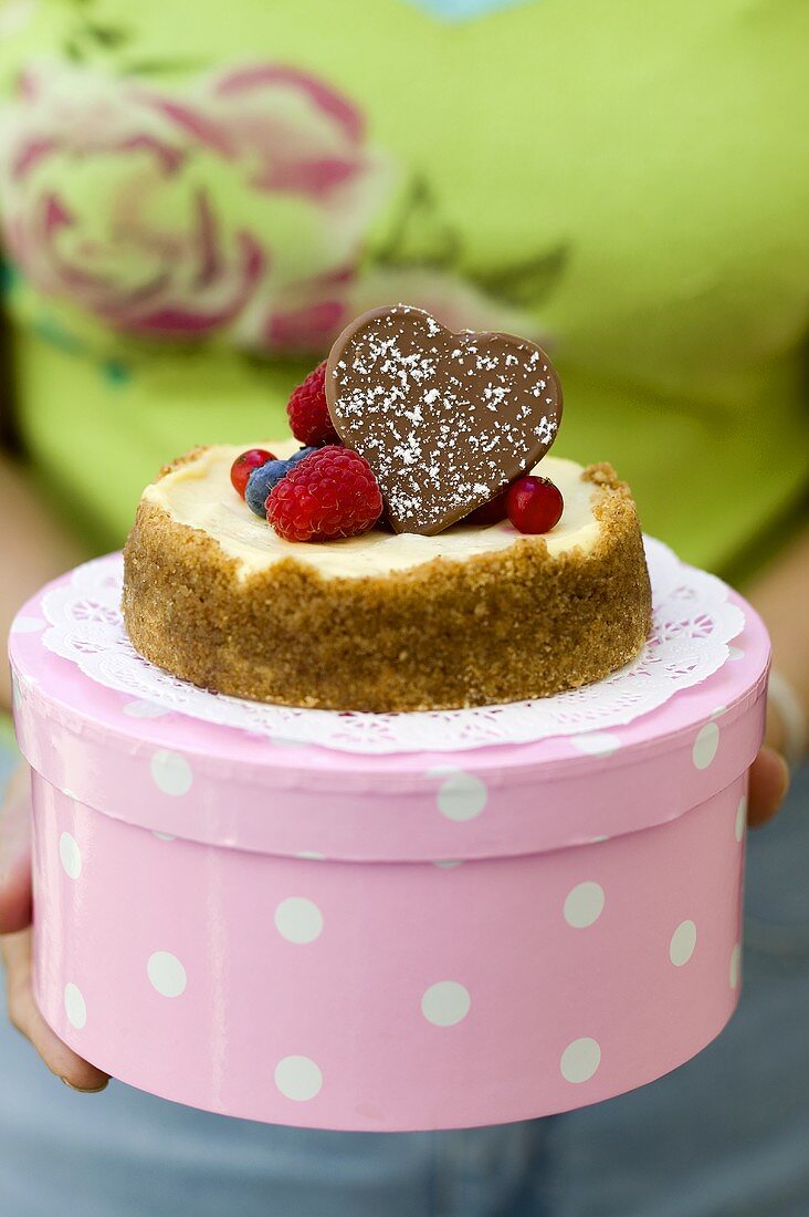 Mini-cheesecake with mixed berries