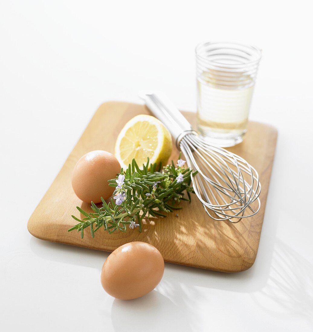 Eggs, rosemary and lemon