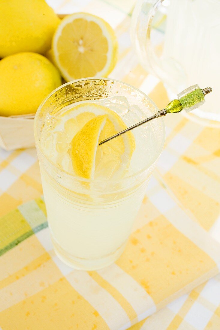 A glass of lemonade