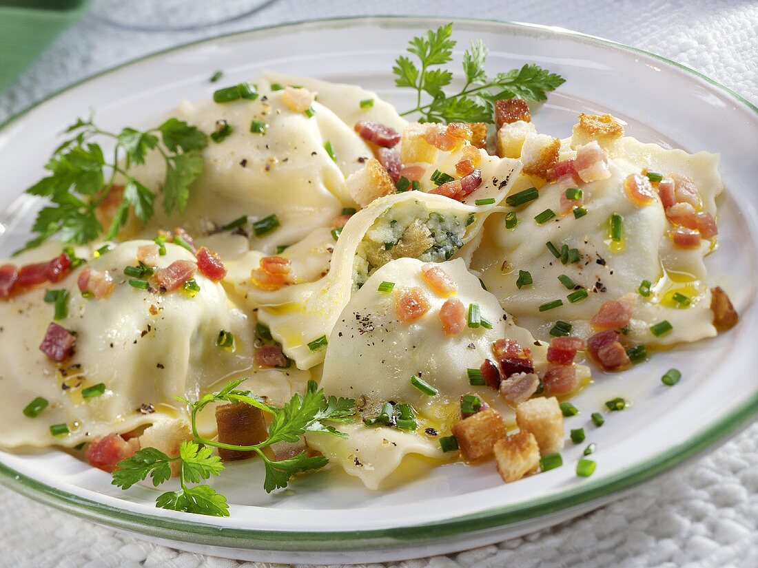 Herb ravioli