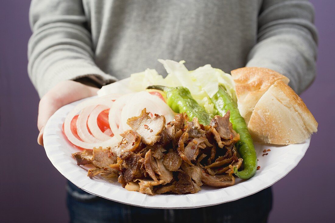 Eine Portion Döner Kebab