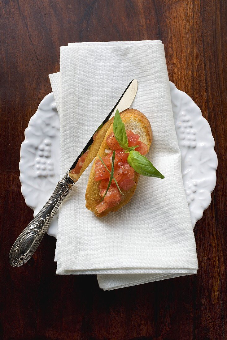 Bruschetta with fresh herbs