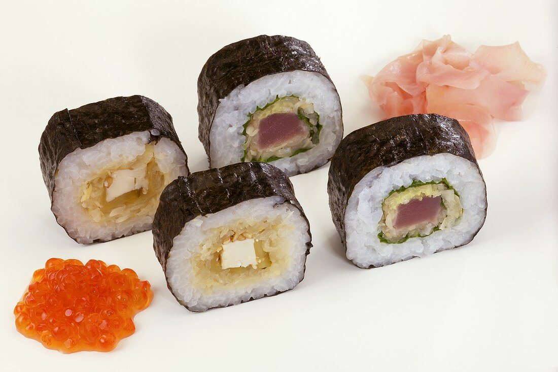 Sushi mit Sauerkraut