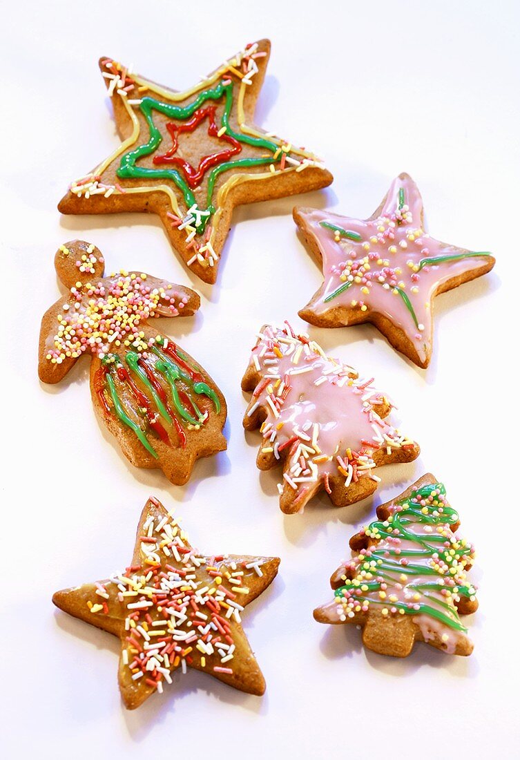 Decorated gingerbread biscuits
