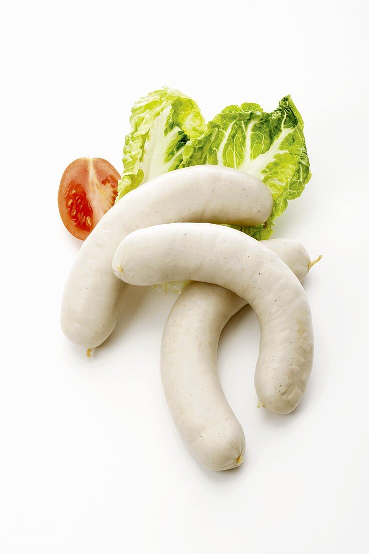 Three white sausages