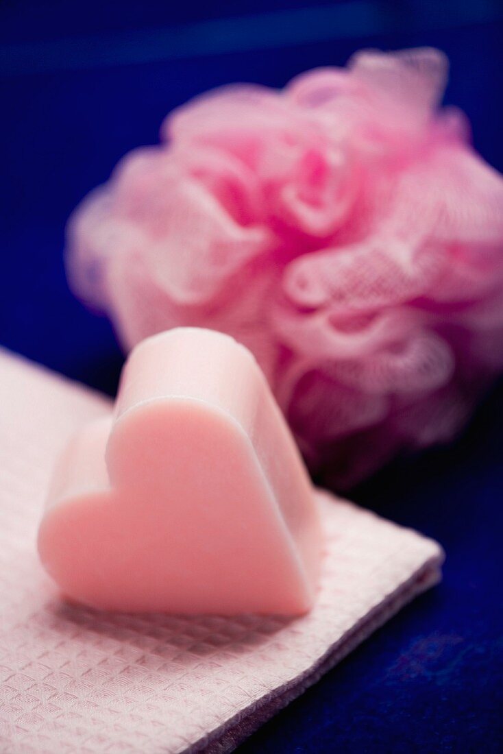 Heart-shaped bar of soap