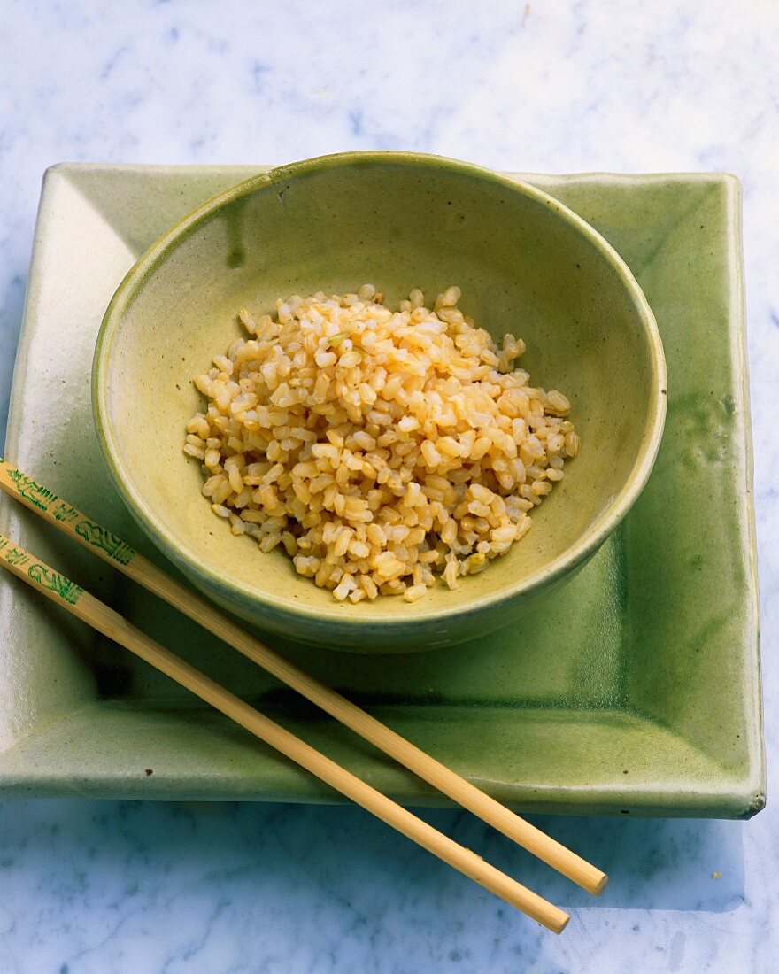 Boiled plain brown rice