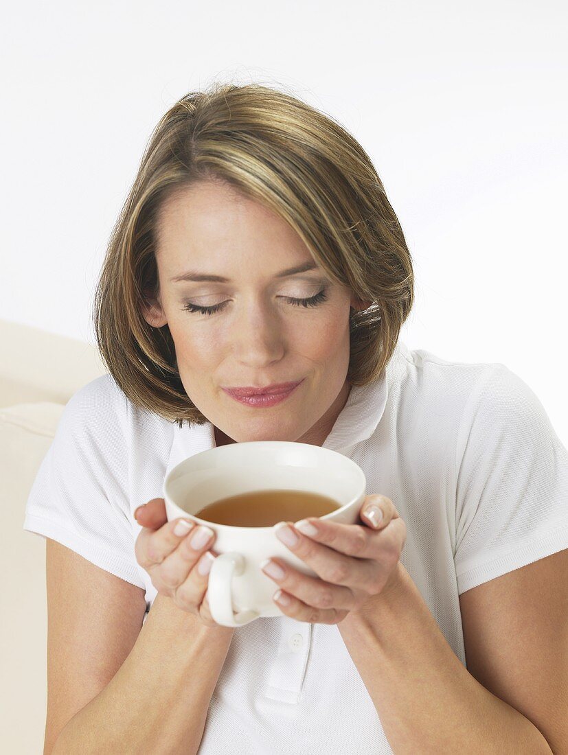 Woman with a cup of tea