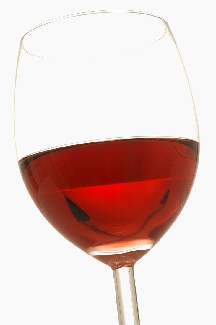 A glass of red wine