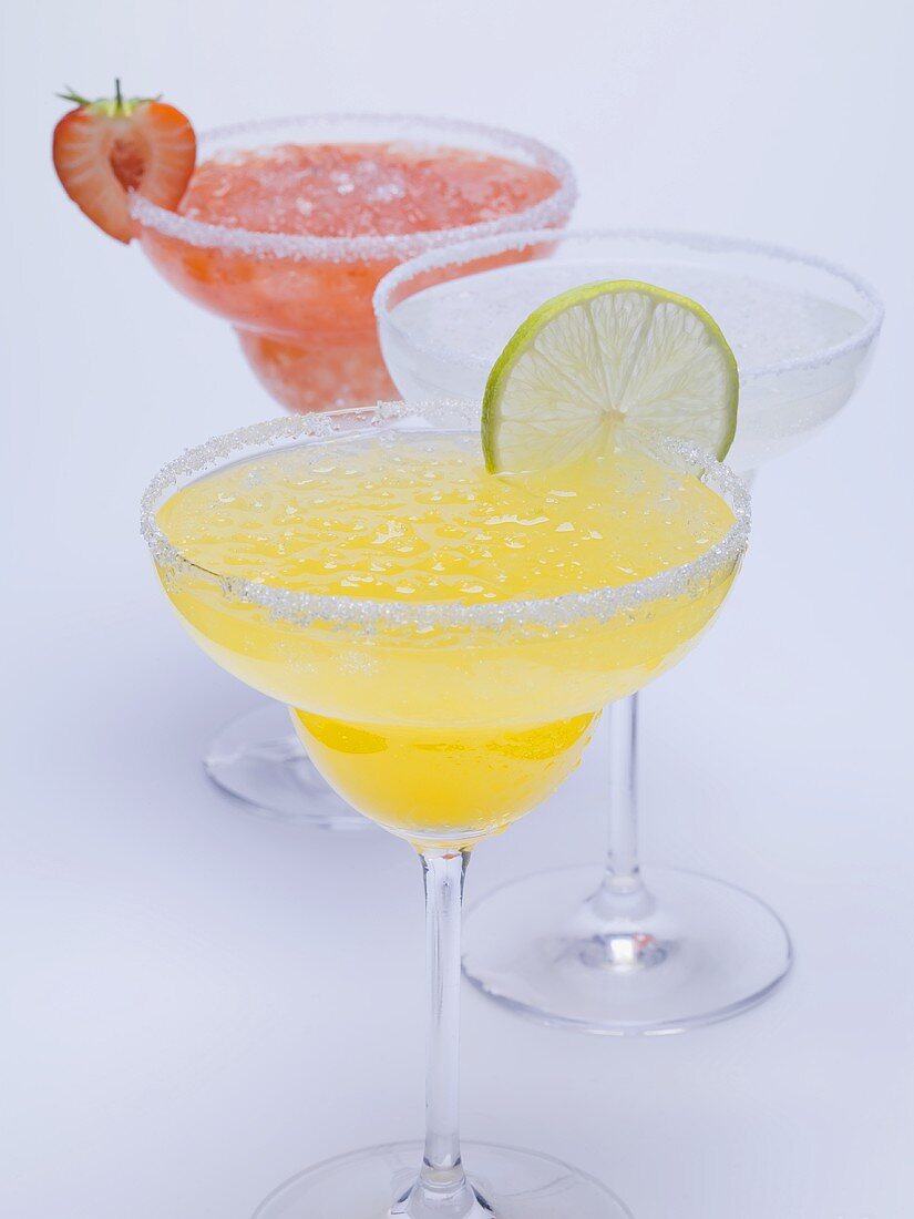 Three different Frozen Margaritas