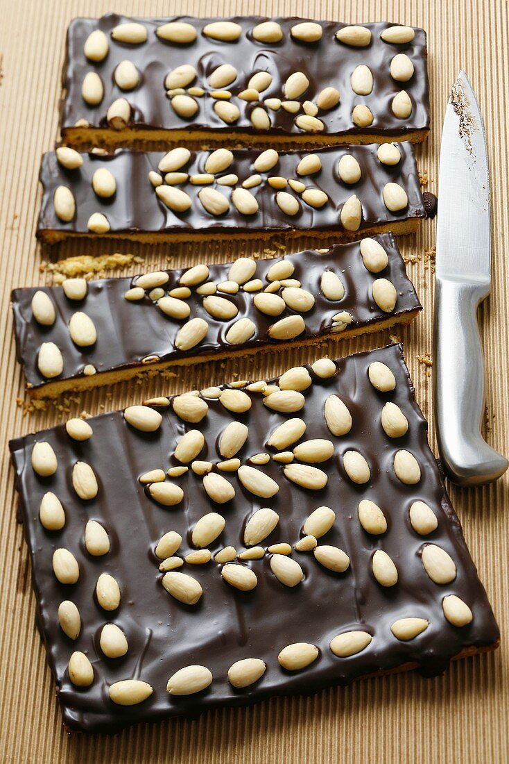 Mazurek with almonds (Polish Easter cake)