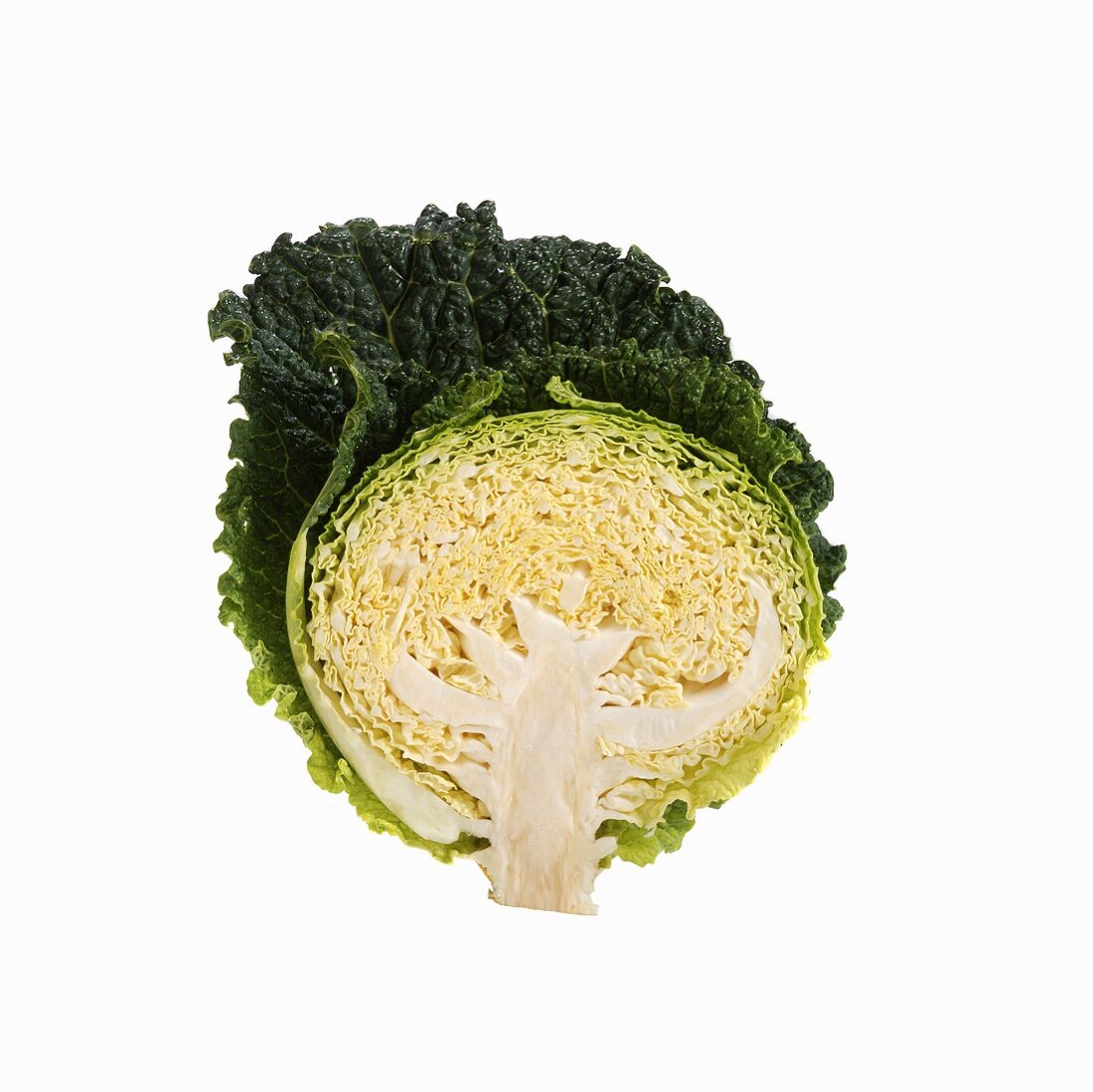 Half a savoy cabbage