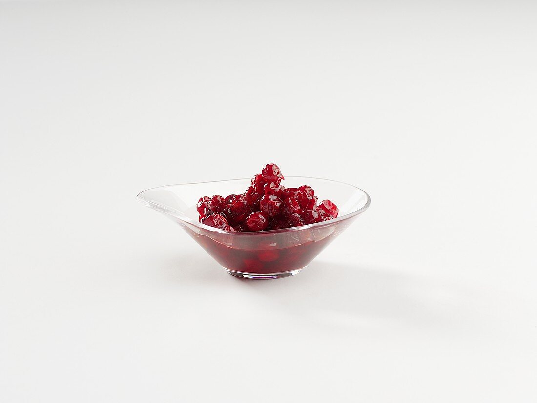 Cranberry compote in a dish