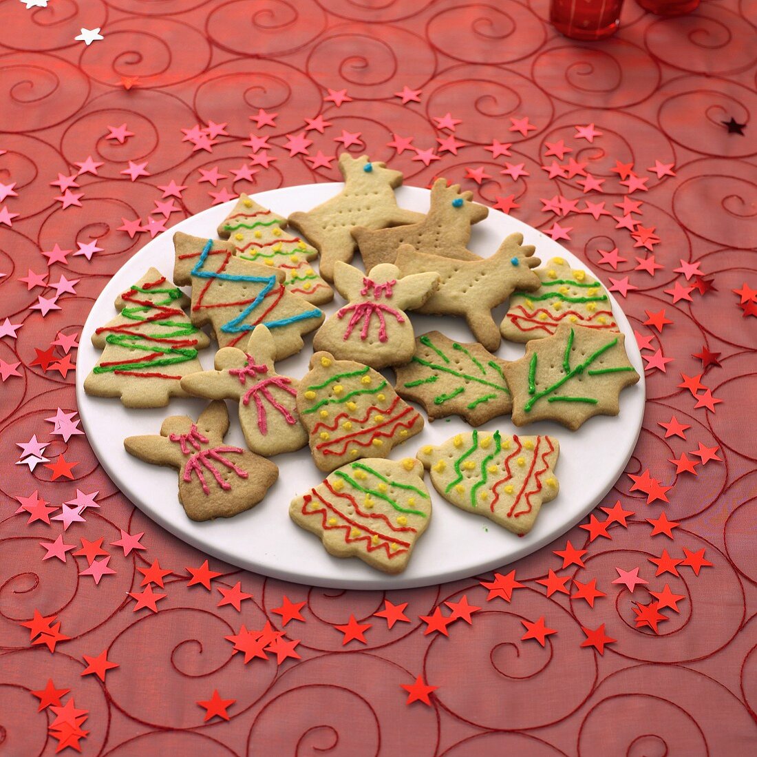 Decorated Christmas biscuits