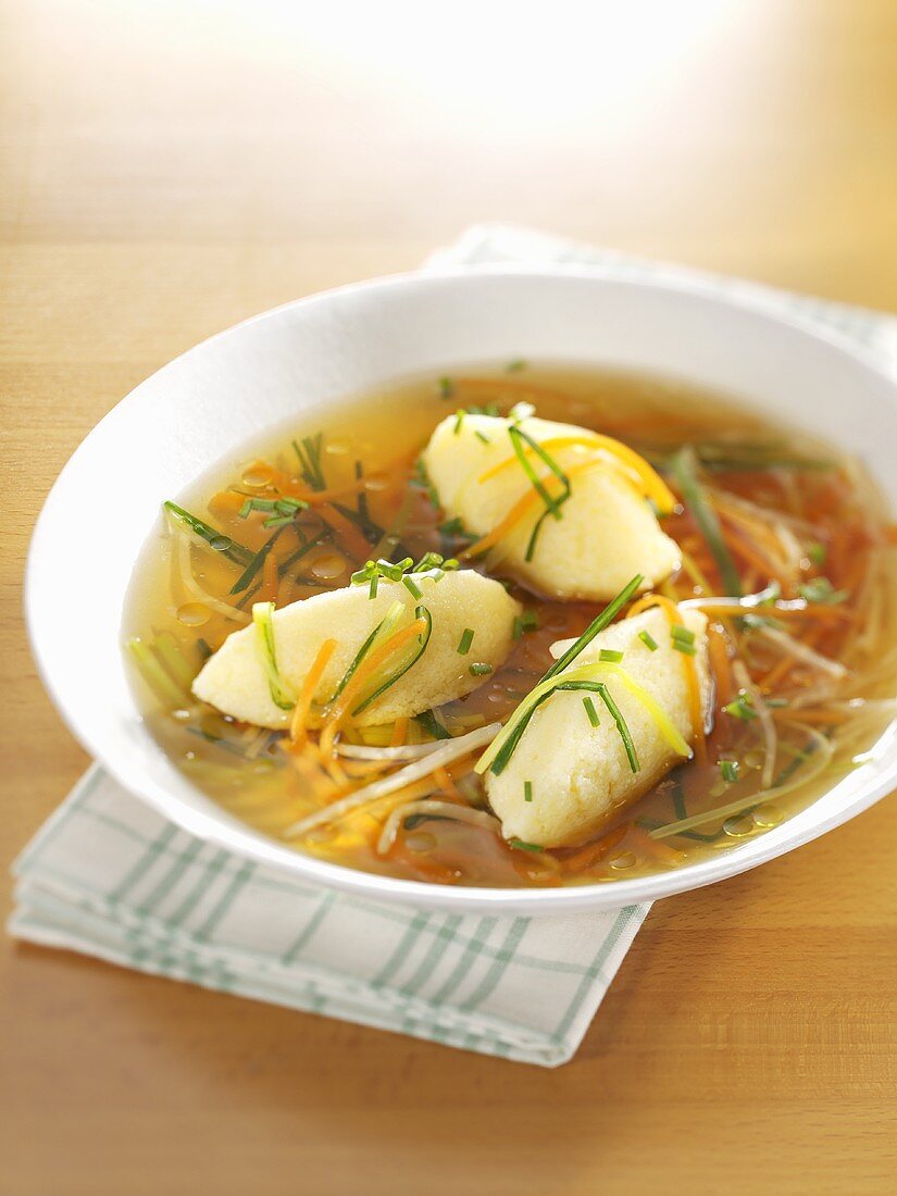 Semolina dumpling soup