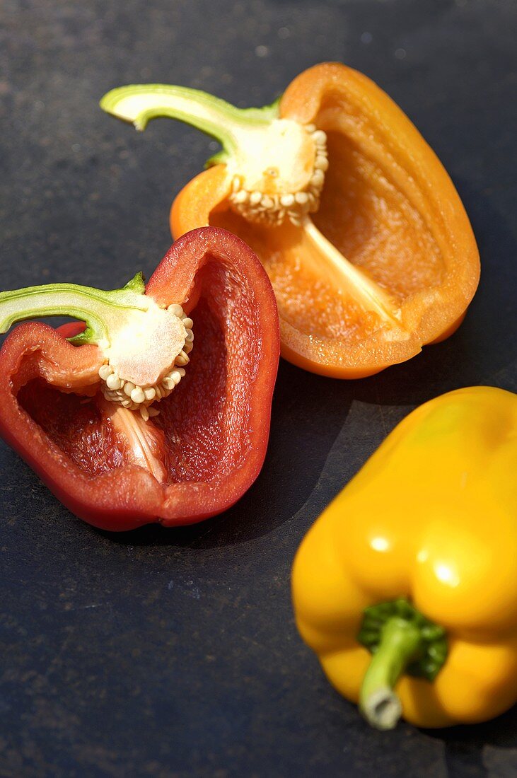 Peppers, whole and halved