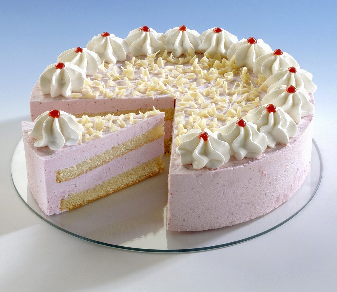 Cherry cream cake