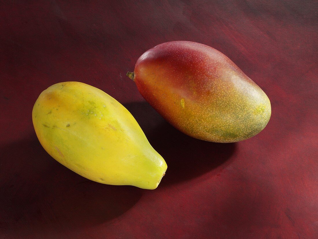 A mango and a papaya