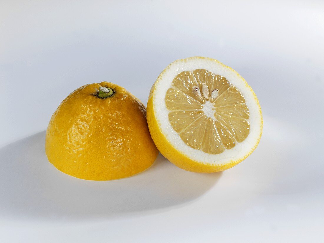 Two lemon halves